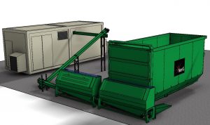 NerG woodchip container and auger bin